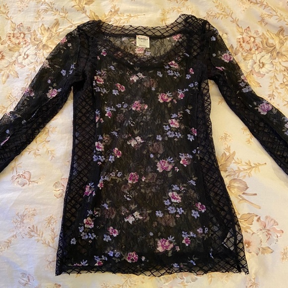FREE PEOPLE floral lace top XS - Picture 2 of 11